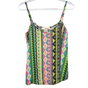 Sans Souci Colorful Geometric Print Women's Tank Top Small